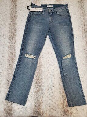 NWT James Jeans Ankle Ciggy Mid Rise Ankle Pencil Jeans Size 27 Distressed